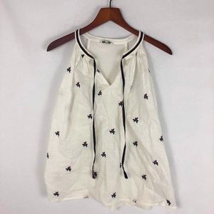 Lucky Brand Sleeveless Embroidered Tank